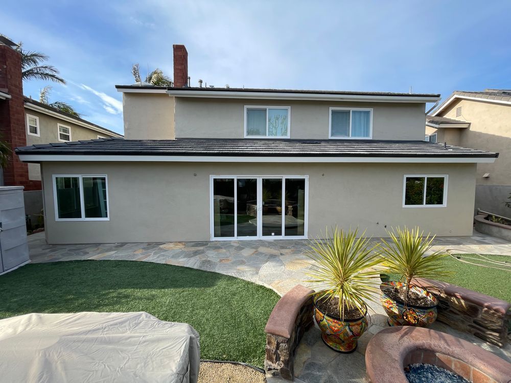 Huntington Beach residential addition, finished rear of the house