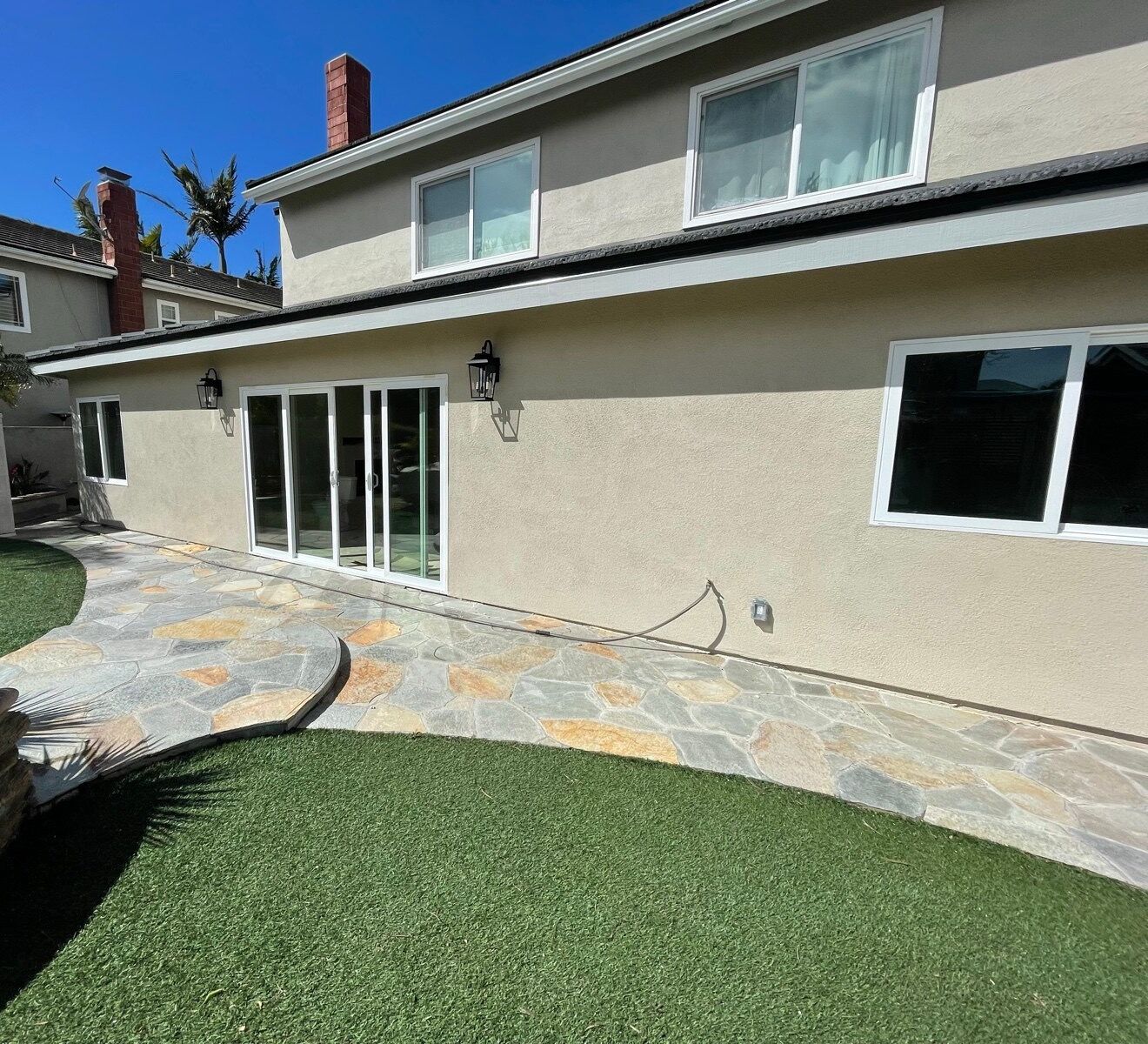 Finished exterior and backyard