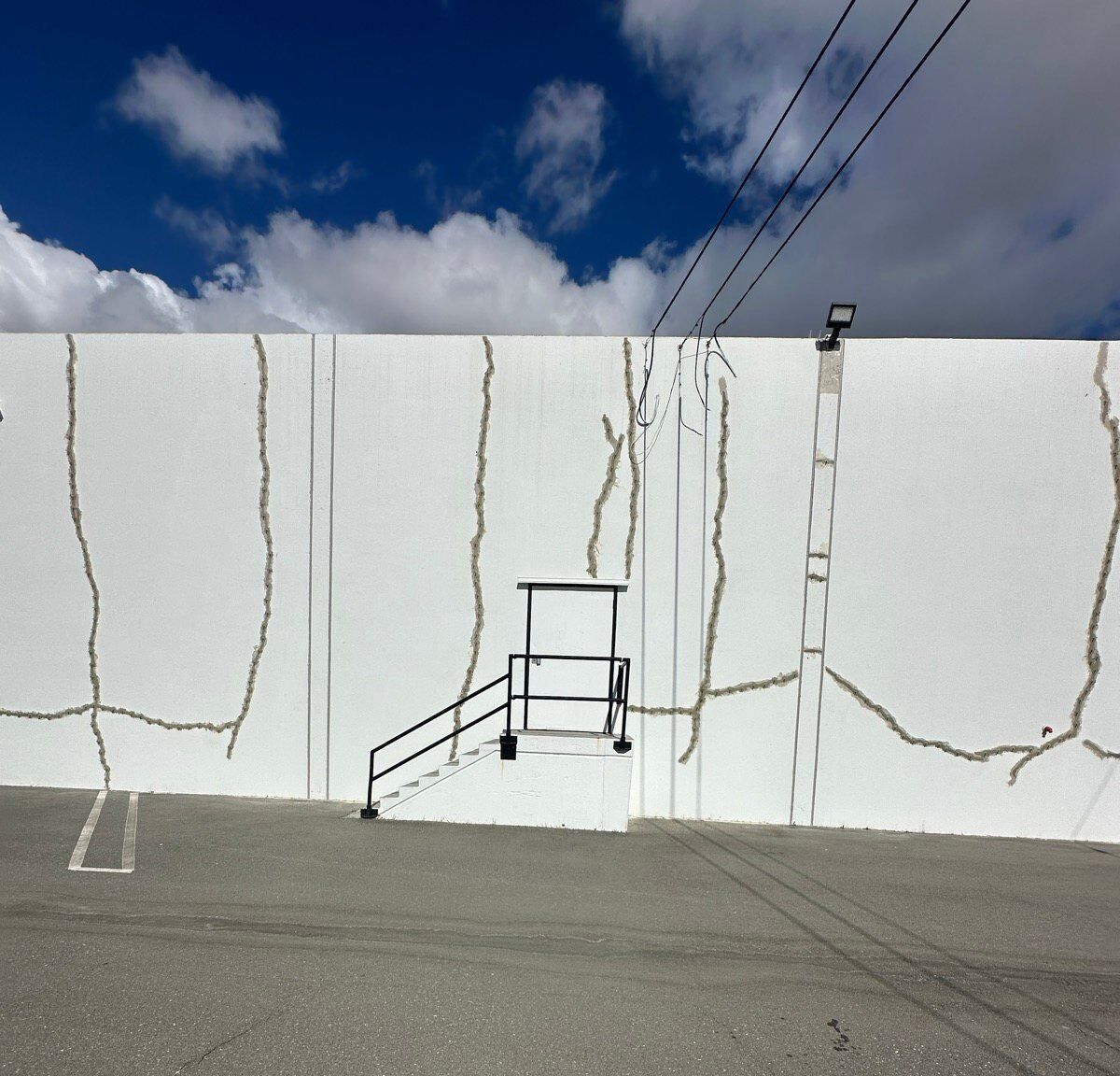 Crack mapping on tilt-up wall