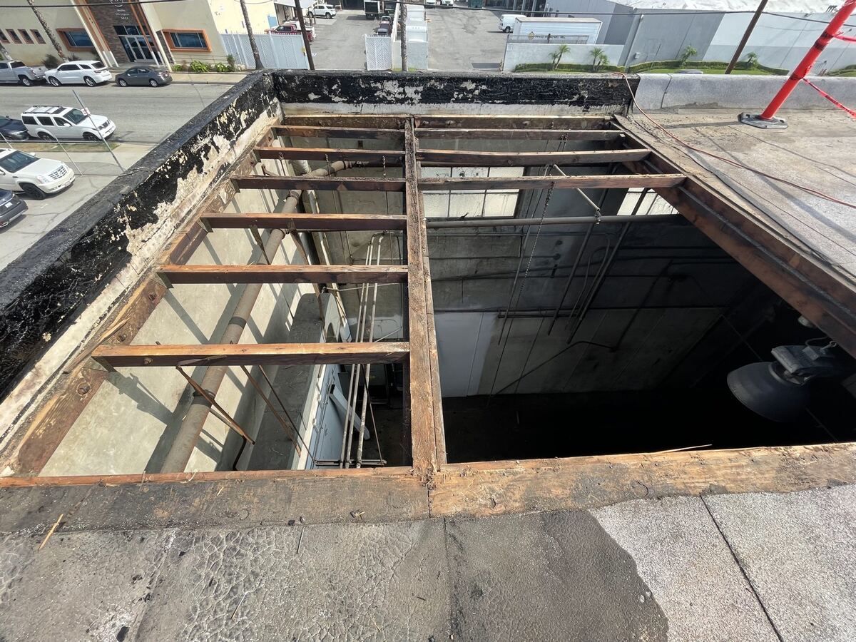 Framed steel opening